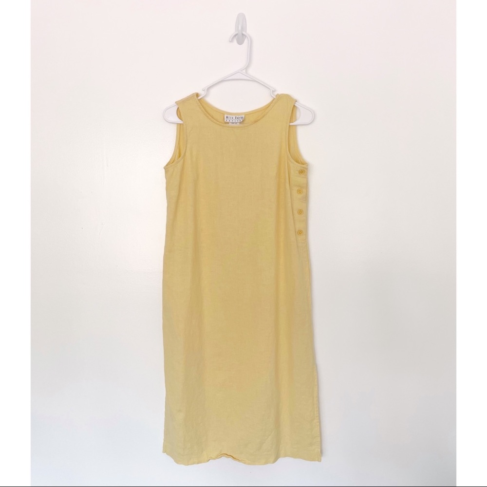 Vintage Linen Midi Dress